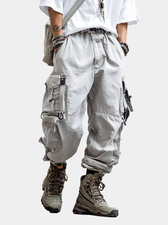 Streetwear Outdoor Washed Cargo Pants Relaxed Fit Work Pants with Multi Pockets