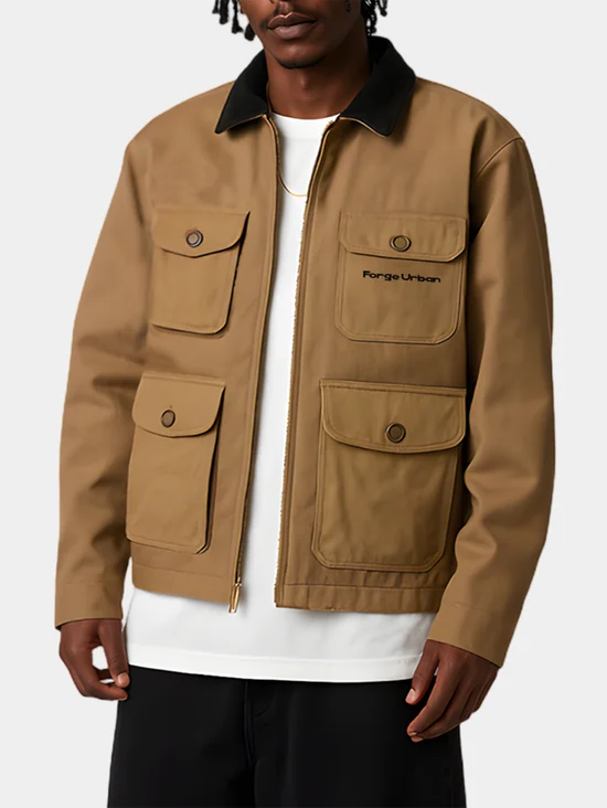 Shawl Collar Multicolor Block Regular Fit Fashionable and lightweight Casual Jacket