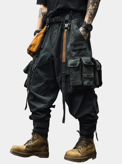 Tactical Pants Waterproof Ripstop Work Pants Work Hiking Loose Work Clothes With Flap Pockets