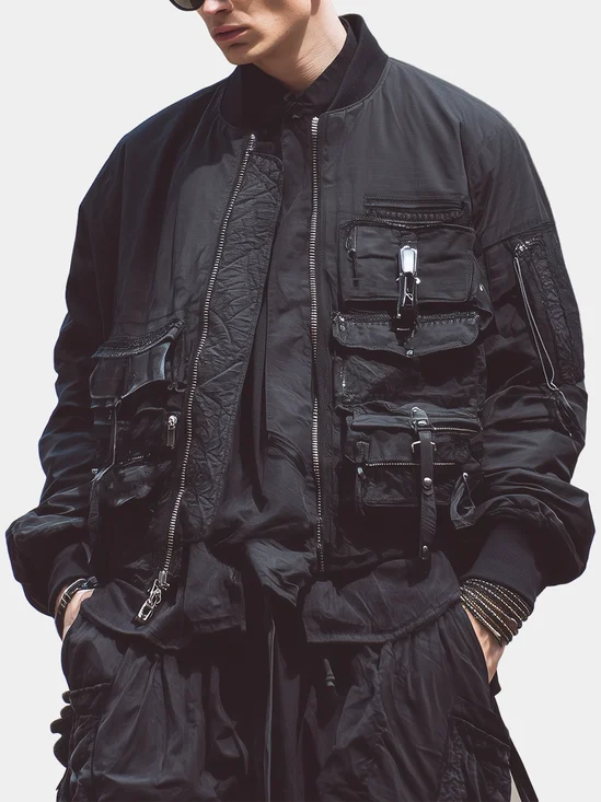 Urban Street Fashion Cool Jacket Outerwear Waterproof And Windproof Work Flight Jacket For Hiking Out