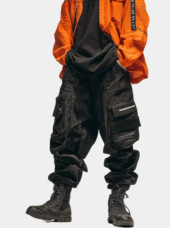 Tactical Pants Water Resistant Ripstop Elastic Waist Cargo Pants Work Hiking Pants