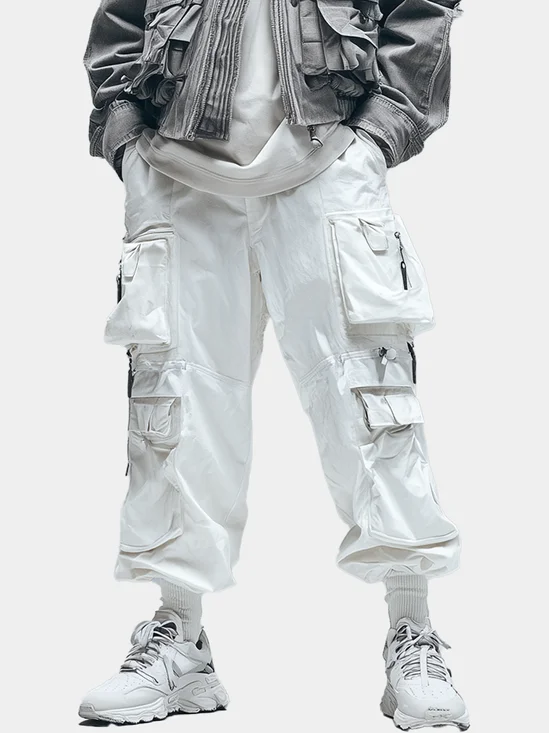 Tactical Pants Water Resistant Ripstop Elastic Waist Cargo Pants Work Hiking Pants