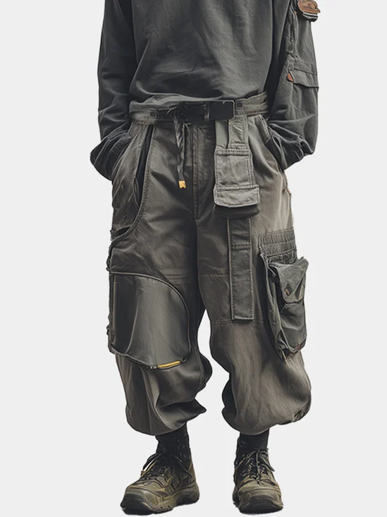 Streetwear Outdoor Washed Cargo Pants Relaxed Fit Work Pants with Multi Pockets
