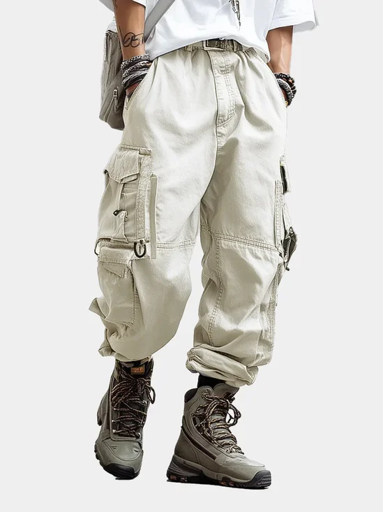 Streetwear Outdoor Washed Cargo Pants Relaxed Fit Work Pants with Multi Pockets