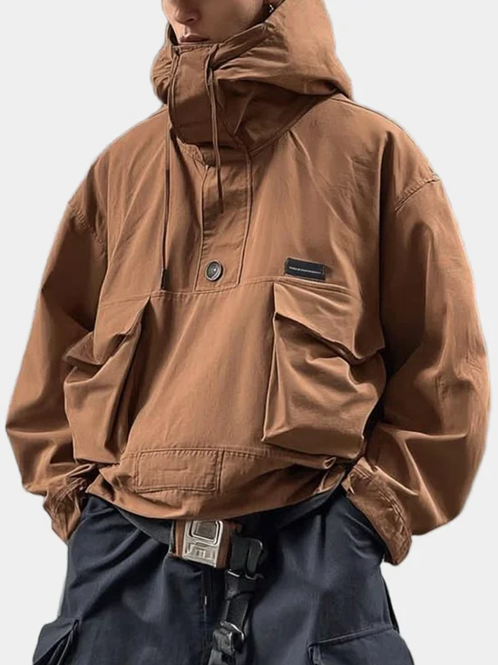 Workwear Hooded Sweatshirt Windproof And Water-Repellent Casual Comfortable And Loose Urban High Street Style