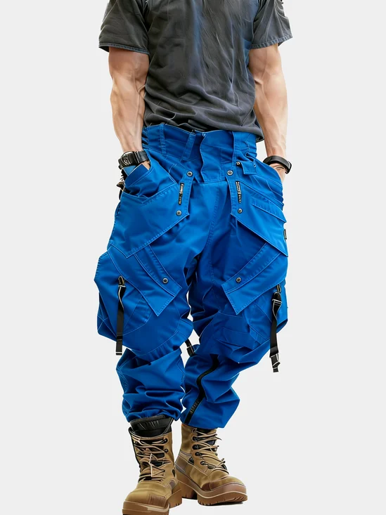Men's Water Resistant Cargo Pants Ripstop Multi-Pocket Street Tactical Pants Work Hiking Pants