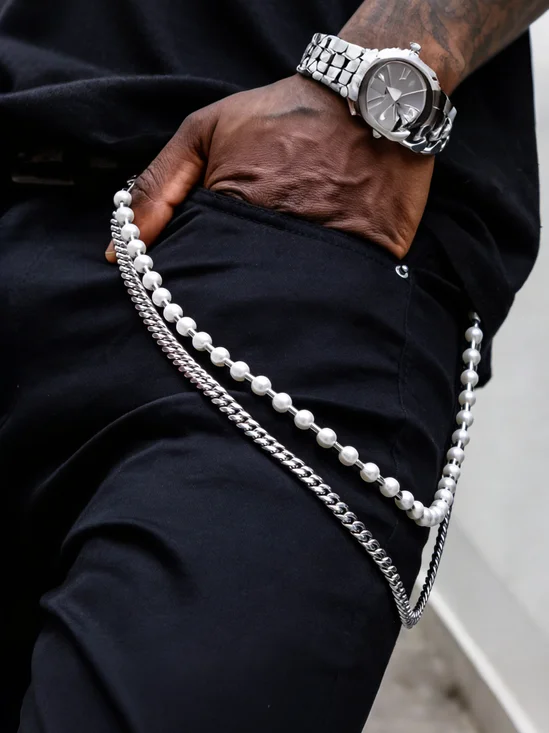 Cuban Pearl Double Trouser Chain