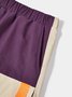 Color-block Casual Cargo Pants Workout Joggers Hiking Drawstring Tactical Pants with Multi Pockets