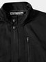 Urban Loose Mock Neck Plain Jacket Fashionable And Light Work Clothes