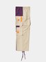 Color-block Casual Cargo Pants Workout Joggers Hiking Drawstring Tactical Pants with Multi Pockets