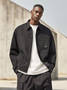 Street Style Washed Denim Cotton Classic Work Jacket