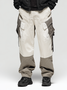 Avant-garde Colorblock Trendy  Pocket Straight Leg Cargo Pant