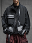 Mock Neck Loose Cool Multicolor Block Jacket