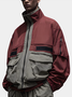 Street Mock Neck Multicolor Block Jacket
