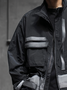 Mock Neck Loose Cool Multicolor Block Jacket
