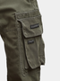 Retro Washed Cargo Pants Casual Outdoor Relaxed Fit Work Pants with Multi Pockets