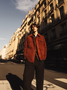 Retro Corduroy Work Shacket Flap Pockets Overshirt