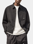 Street Style Washed Denim Cotton Classic Work Jacket