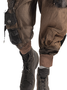 Grunge Vintage Suede Pockets Cargo Jogging Pants