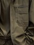 Street Style Flap Pockets Zip-Up Work Jacket