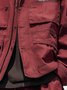 Street Style Designer Flap Pockets Zip-Up Work Jacket