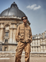 Retro Grunge Streetwear Washed Cargo Work Jacket with Flap Pockets