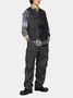 Street Fashion Style Lace-Up Workwear Fitted Vest with Multiple Pockets