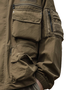 Street Style Washed Cotton 3D Pockets Zip-Up Work Jacket