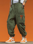 Tactical Pants Multi-Pocket Solid Color Loose Cotton Urban Workwear Overalls