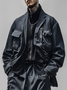 workwear street style urban windproof quick-drying wear-resistant flap pocket lined work jacket