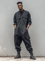 Street Style Washed Cotton Twill Relaxed Fit Workwear Coverall