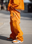 Orange Tactical Pants Street Style Water Resistant Ripstop Cargo Pants Work Hiking Pants