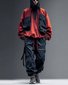 Urban street art style windproof flap pocket lining workwear hooded sweatshirt