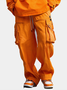 Orange Tactical Pants Street Style Water Resistant Ripstop Cargo Pants Work Hiking Pants