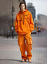 Workwear Urban Street Style Water Resistant Flap Zipper Pocket Hoodie Sweatshirt