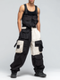 Bib Overalls Loose Fit Baggy Casual Workwear Fashion Lightweight Sloppy Coveralls with Cargo Pockets