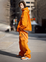 Orange Tactical Pants Street Style Water Resistant Ripstop Cargo Pants Work Hiking Pants
