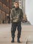 Workwear Urban Street Style Street Art Water Resistant Zipper Hooded Sweatshirt