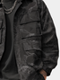 Street Style Art Pattern Windproof Flap Pockets Lined Work Jacket