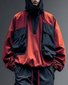 Urban street art style windproof flap pocket lining workwear hooded sweatshirt