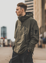 Workwear Urban Street Style Street Art Water Resistant Zipper Hooded Sweatshirt
