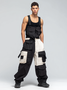 Bib Overalls Loose Fit Baggy Casual Workwear Fashion Lightweight Sloppy Coveralls with Cargo Pockets