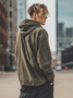 Workwear Urban Street Style Street Art Water Resistant Zipper Hooded Sweatshirt