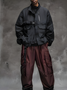 Urban Loose Mock Neck Plain Jacket Fashionable And Light Work Clothes