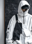 Street Style Urban Street Style Flip Pocket Fashion Workwear Color Matching Stand Collar Sweatshirt