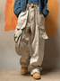 Windproof And Waterproof Street Work Pants, Wear-Resistant Urban Casual Pants With Flap Pockets