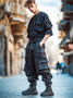 Men's Ripstop Black Multi-Pocket Street Fashion Tactical Pants