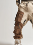 Men's Ripstop Colorblock Multi-Pocket Street Straight Tactical Pants