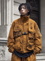 Men's Ripstop Multi-Pocket Street Fashion Work Jacket Lined