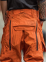 Men's Water Resistant Ripstop Orange Multi-Pocket Street Tactical Pants